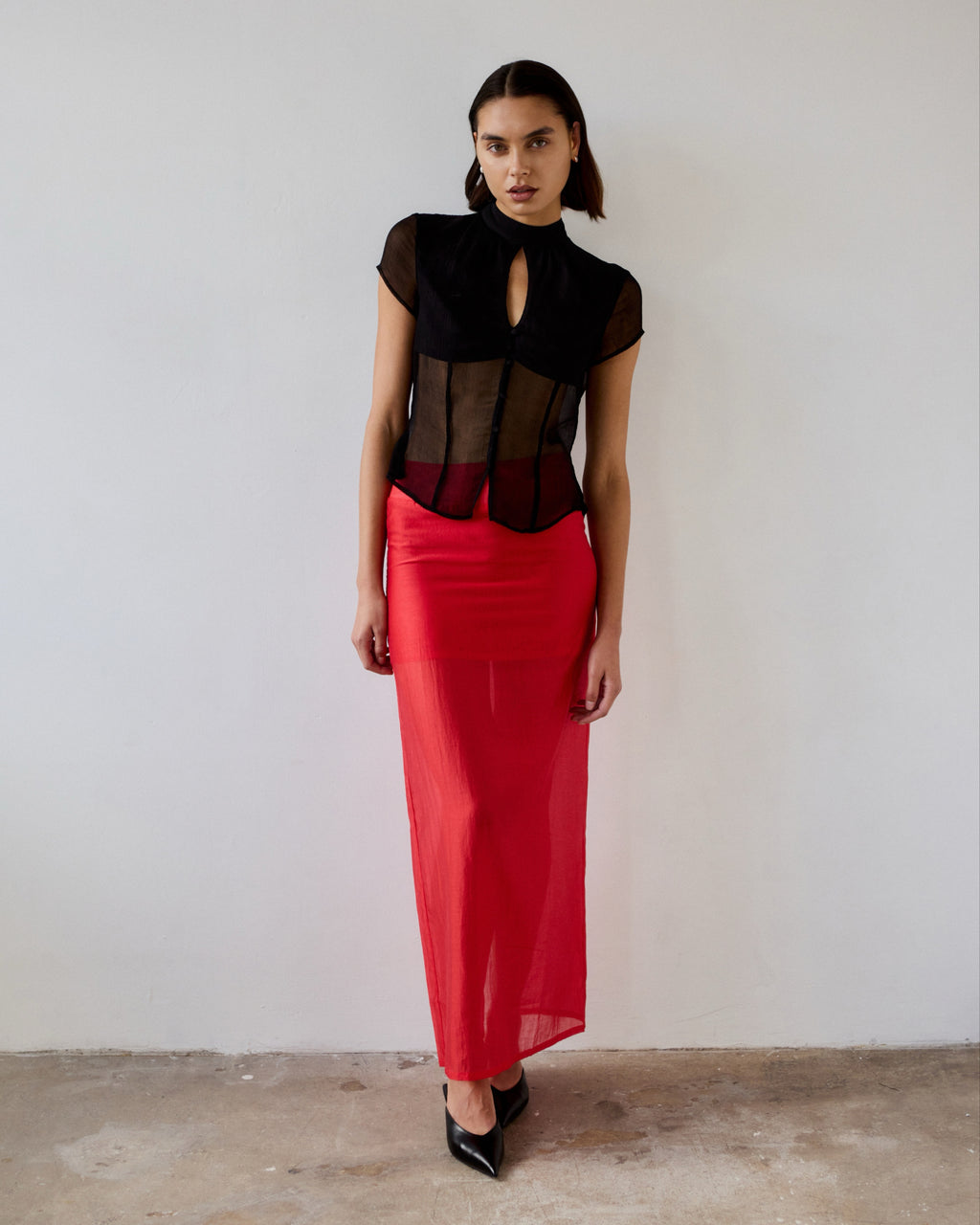 Dionne Tencel Organza Maxi Skirt