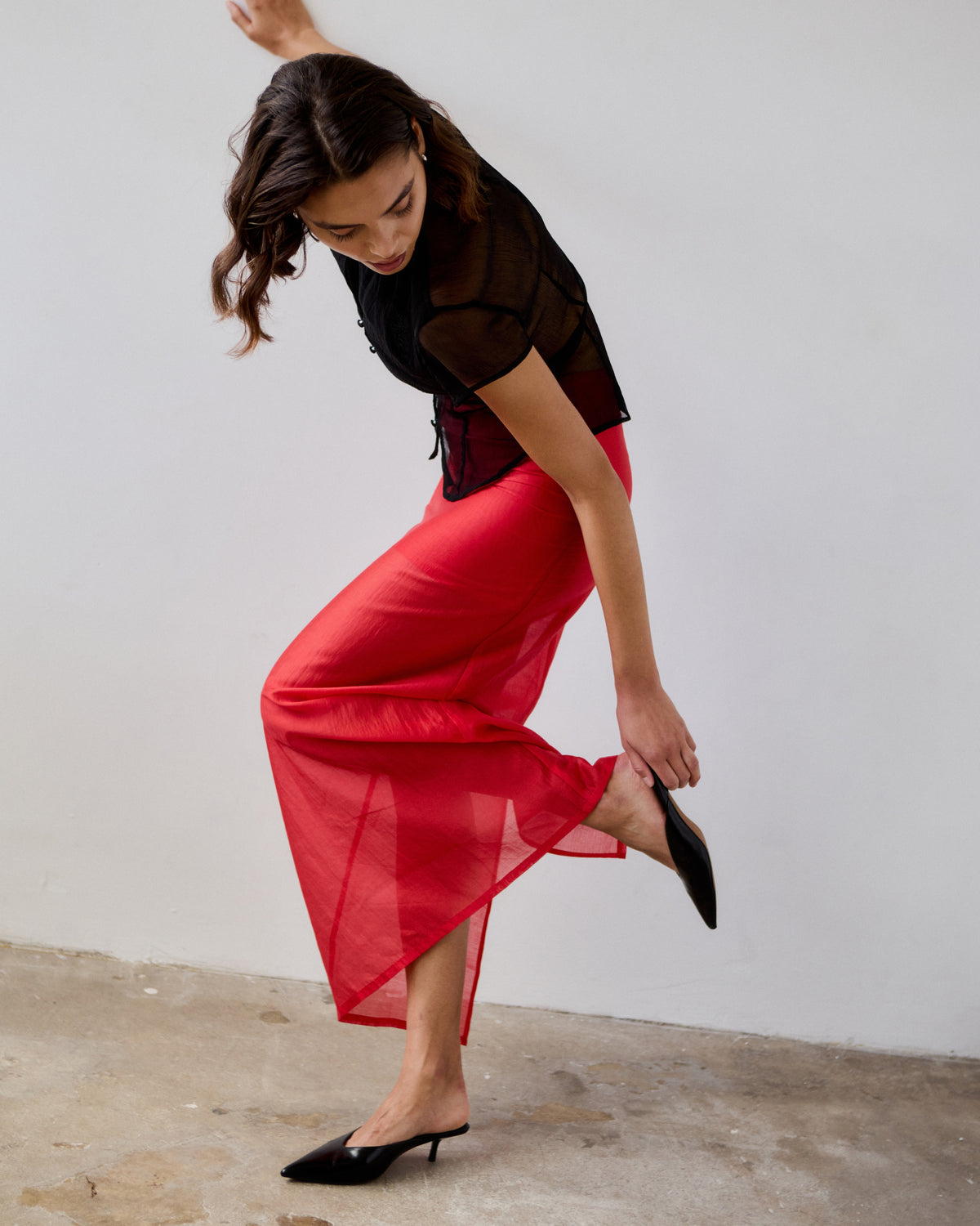 Dionne Tencel Organza Maxi Skirt