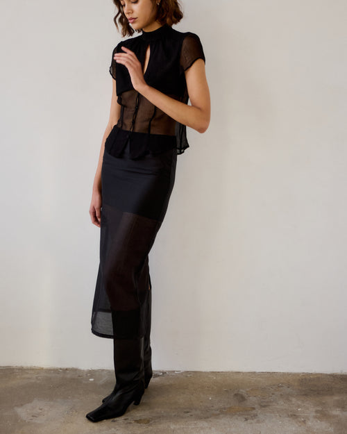 Dionne Tencel Organza Midi Skirt