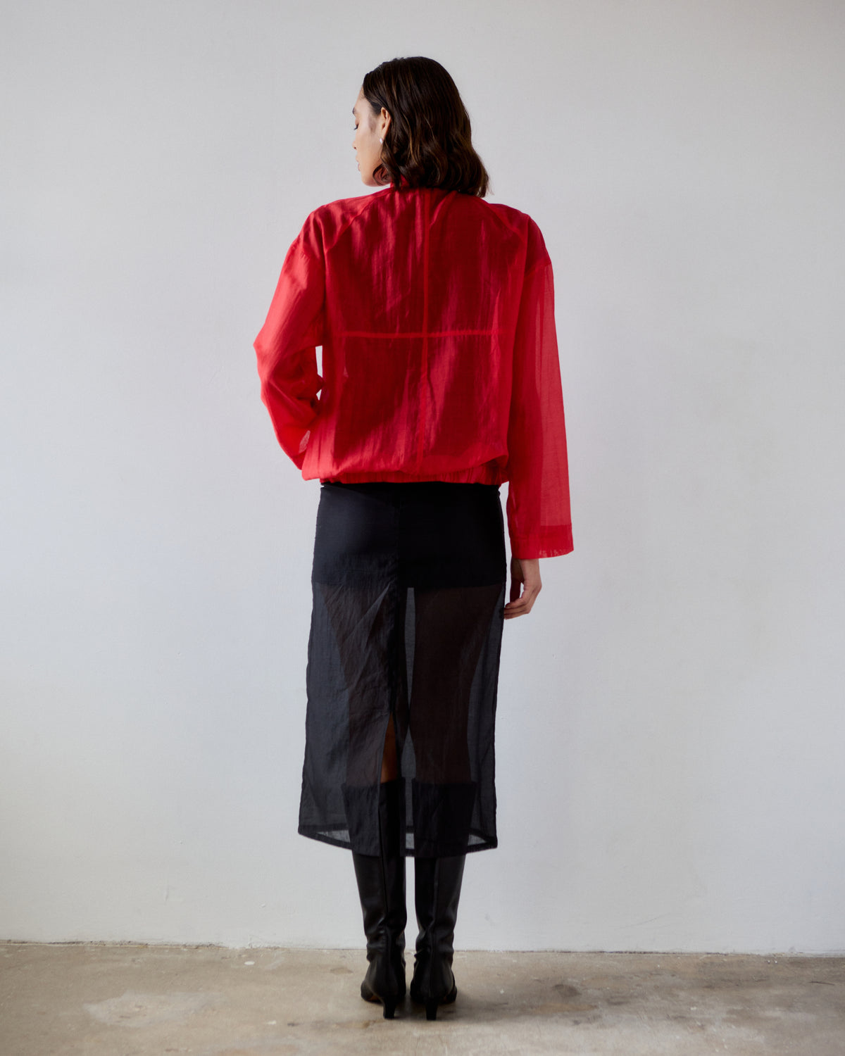 Karlie Tencel Funnel Neck Jacket