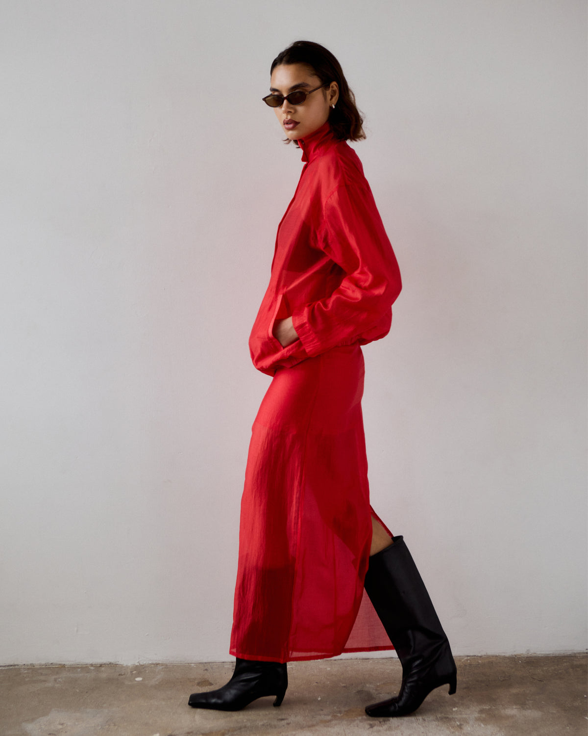 Dionne Tencel Organza Maxi Skirt