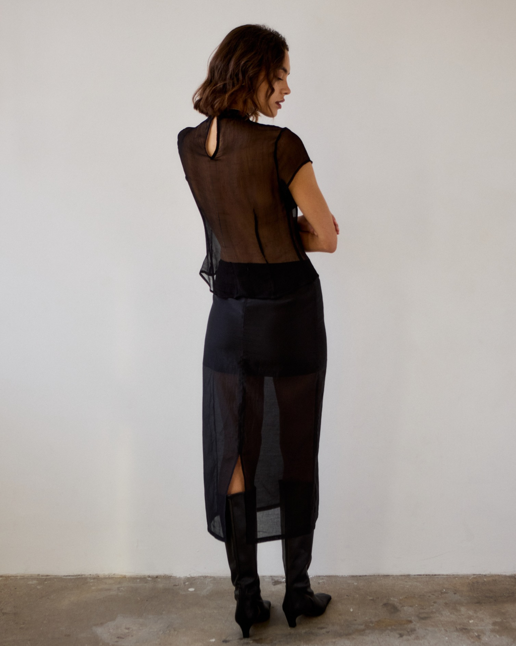 Dionne Tencel Organza Midi Skirt